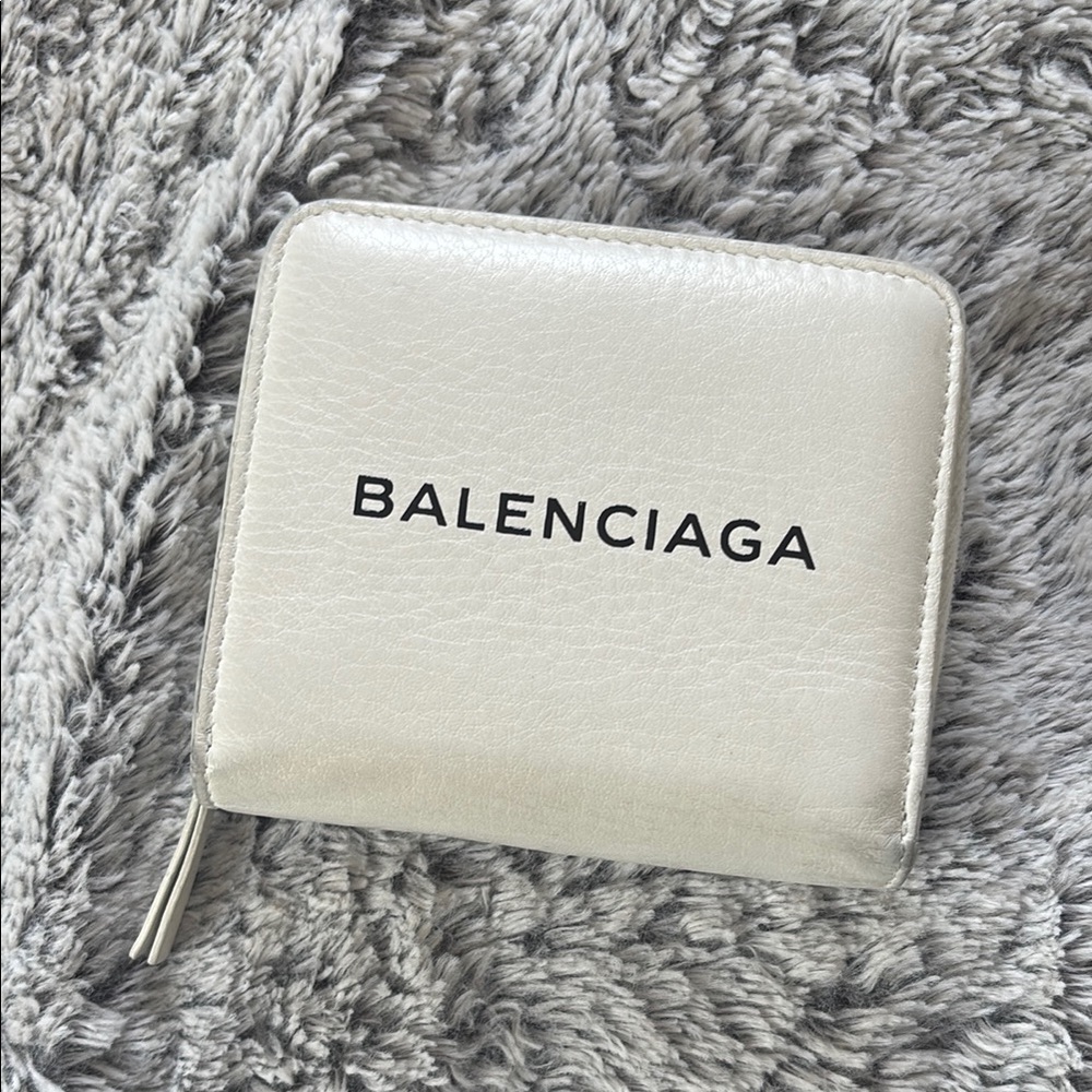 Balenciaga White Leather Wallet